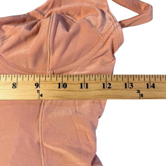 Free People We Are HAH Eyes on Top Bodysuit Nude Pink Size S NWT - Picture 3 of 6